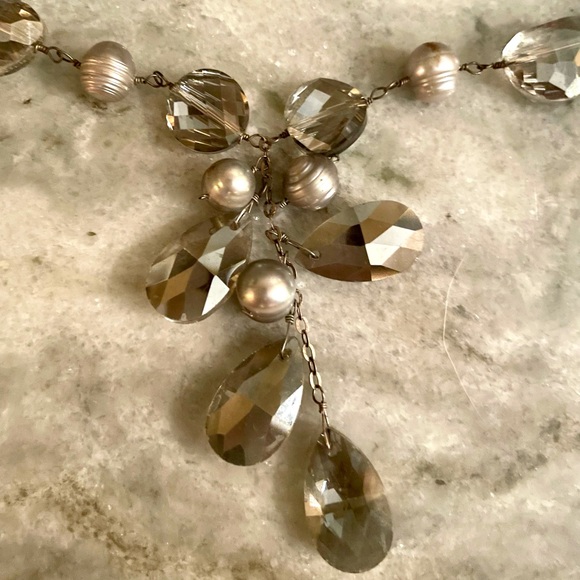 Freshwater Baroque Pearl and Sterling Necklace - Picture 3 of 8